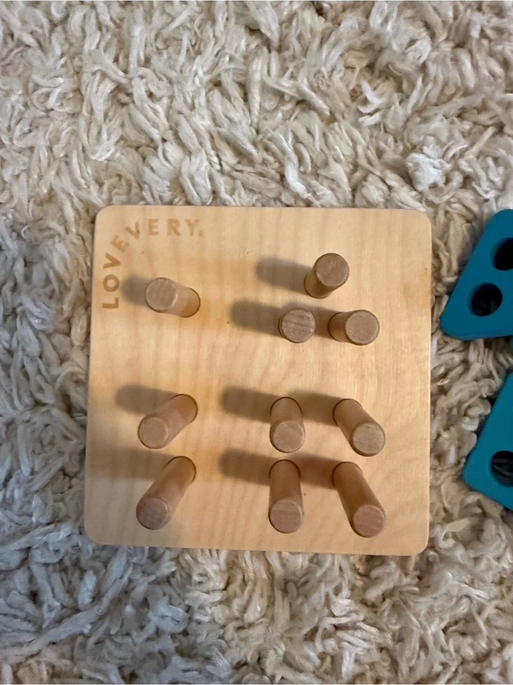 Lovevery Wooden Shape Puzzle - Yellow & Teal